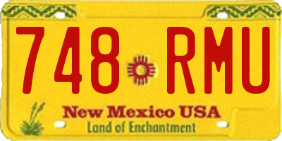 NM license plate 748RMU