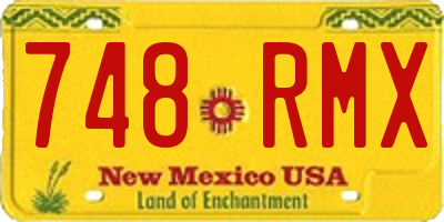 NM license plate 748RMX
