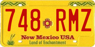 NM license plate 748RMZ