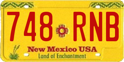 NM license plate 748RNB