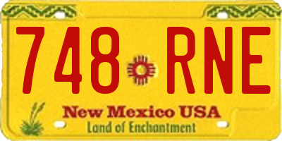 NM license plate 748RNE