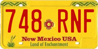 NM license plate 748RNF