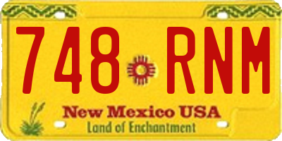 NM license plate 748RNM