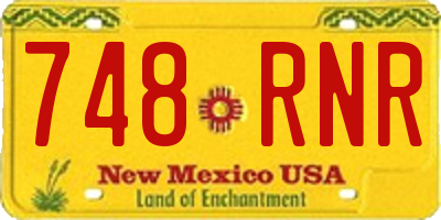 NM license plate 748RNR