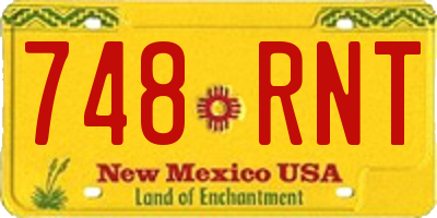 NM license plate 748RNT