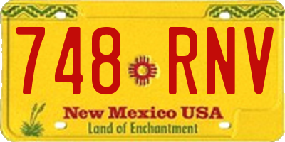 NM license plate 748RNV