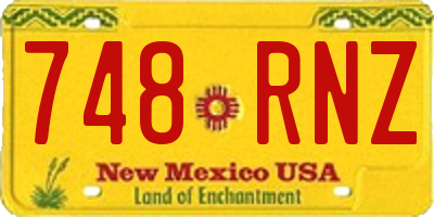 NM license plate 748RNZ