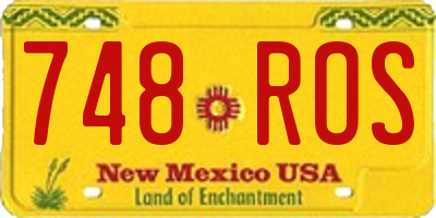 NM license plate 748ROS