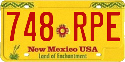NM license plate 748RPE