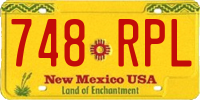 NM license plate 748RPL
