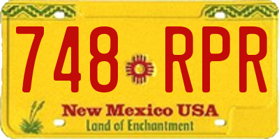 NM license plate 748RPR