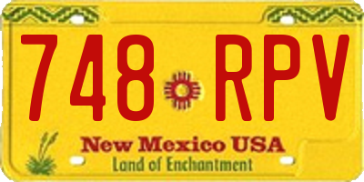 NM license plate 748RPV