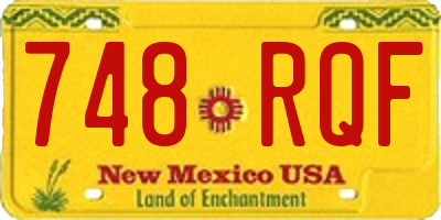 NM license plate 748RQF