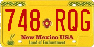 NM license plate 748RQG