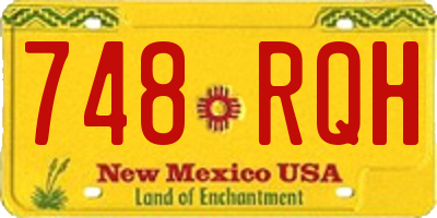 NM license plate 748RQH