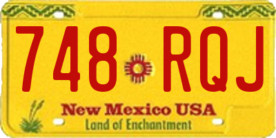 NM license plate 748RQJ