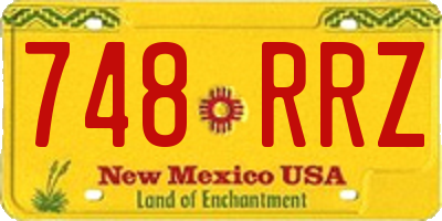NM license plate 748RRZ