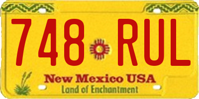 NM license plate 748RUL
