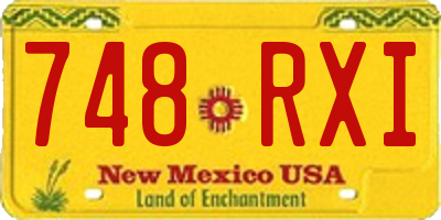 NM license plate 748RXI