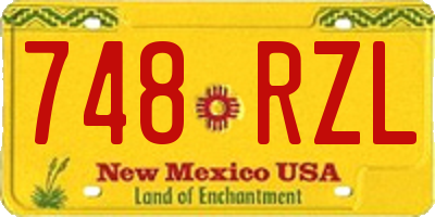 NM license plate 748RZL