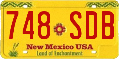 NM license plate 748SDB