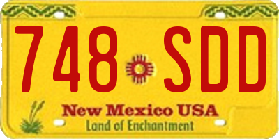 NM license plate 748SDD