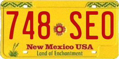 NM license plate 748SEO