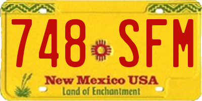 NM license plate 748SFM