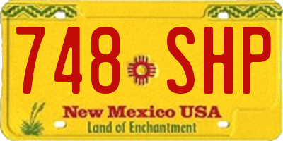NM license plate 748SHP