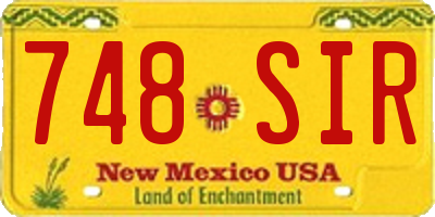NM license plate 748SIR