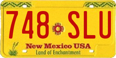 NM license plate 748SLU