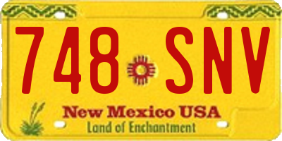 NM license plate 748SNV