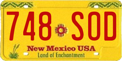 NM license plate 748SOD