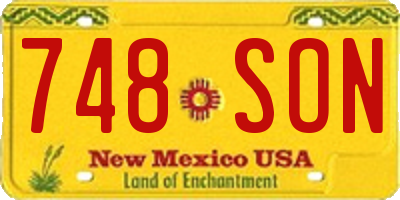 NM license plate 748SON