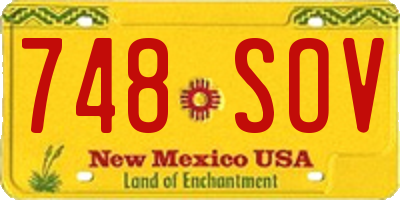 NM license plate 748SOV