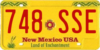 NM license plate 748SSE