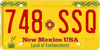 NM license plate 748SSQ