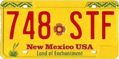 NM license plate 748STF