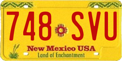 NM license plate 748SVU