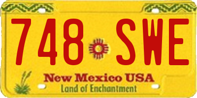 NM license plate 748SWE