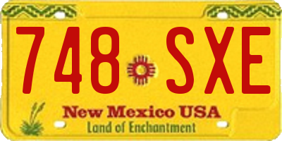 NM license plate 748SXE
