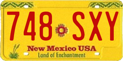 NM license plate 748SXY