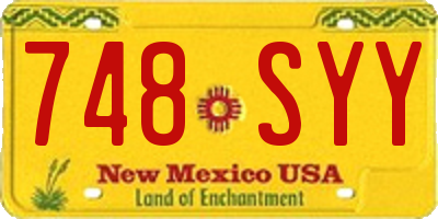 NM license plate 748SYY