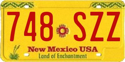 NM license plate 748SZZ