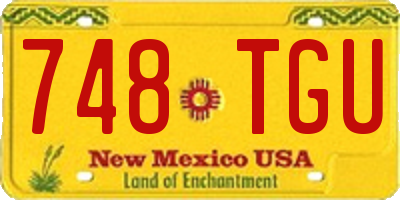 NM license plate 748TGU