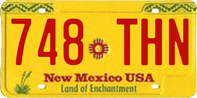 NM license plate 748THN