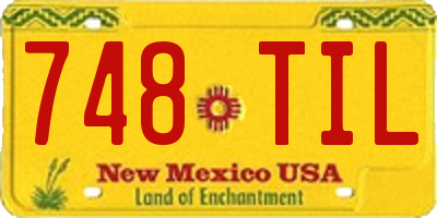 NM license plate 748TIL