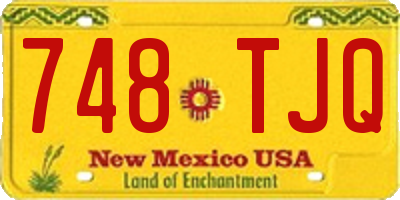 NM license plate 748TJQ