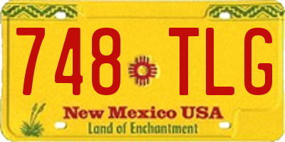NM license plate 748TLG