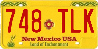 NM license plate 748TLK